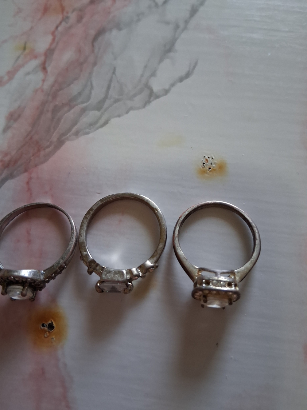Source Silver-925 Solitaire Rings with Clear Stones - Silver